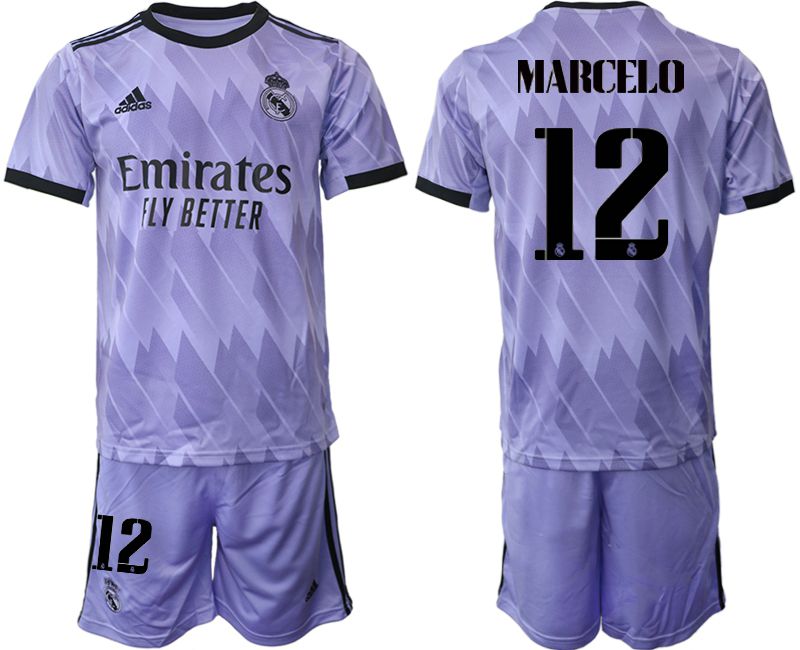 Men 2022-2023 Club Real Madrid away purple #12 Soccer Jersey->real madrid jersey->Soccer Club Jersey